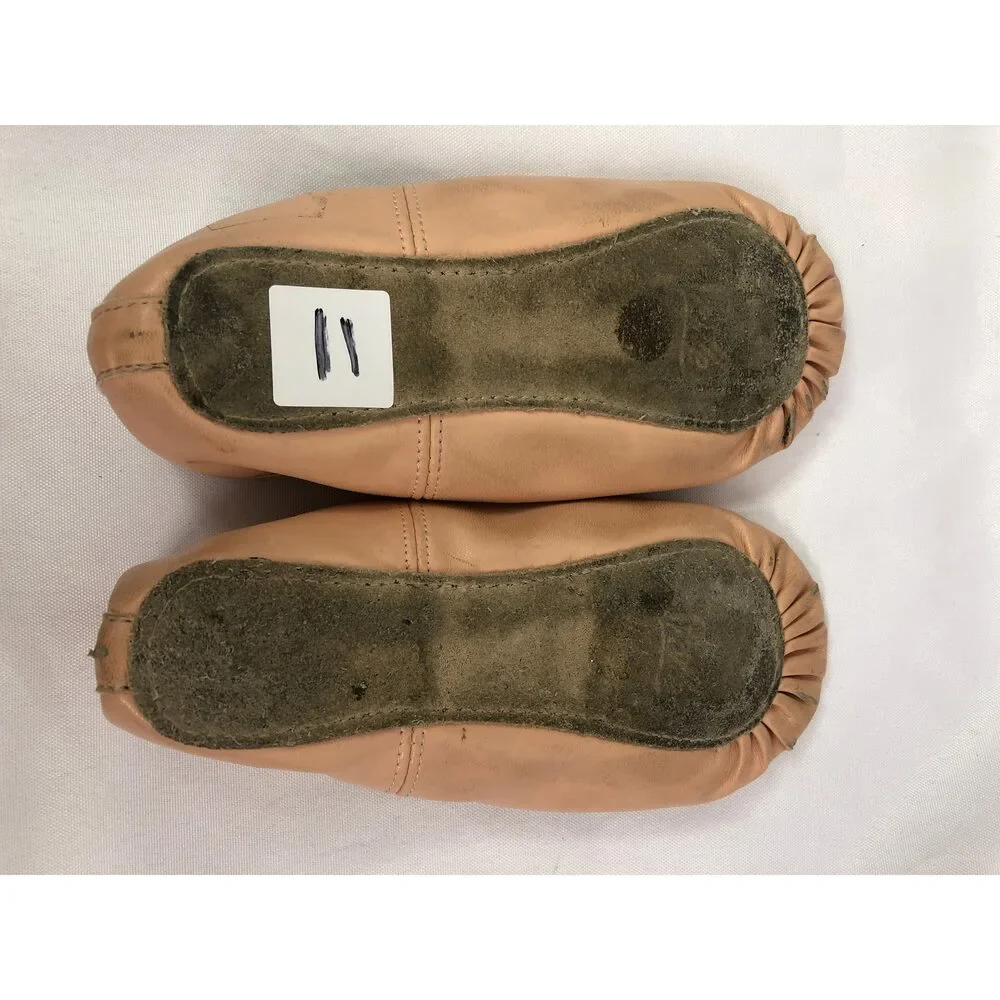 Pre-Owned Dance Ballet Shoes Stelle Child 11M Leather Single Strap Full Sole